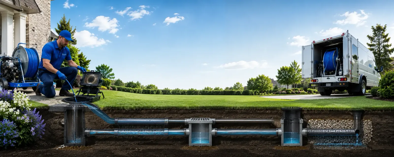 Outdoor drain cleaning information for Broaddus, TX
